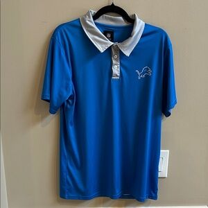 Detroit Lions NFL Men’s Workday Warrior Polyester Polo Shirt Size Medium